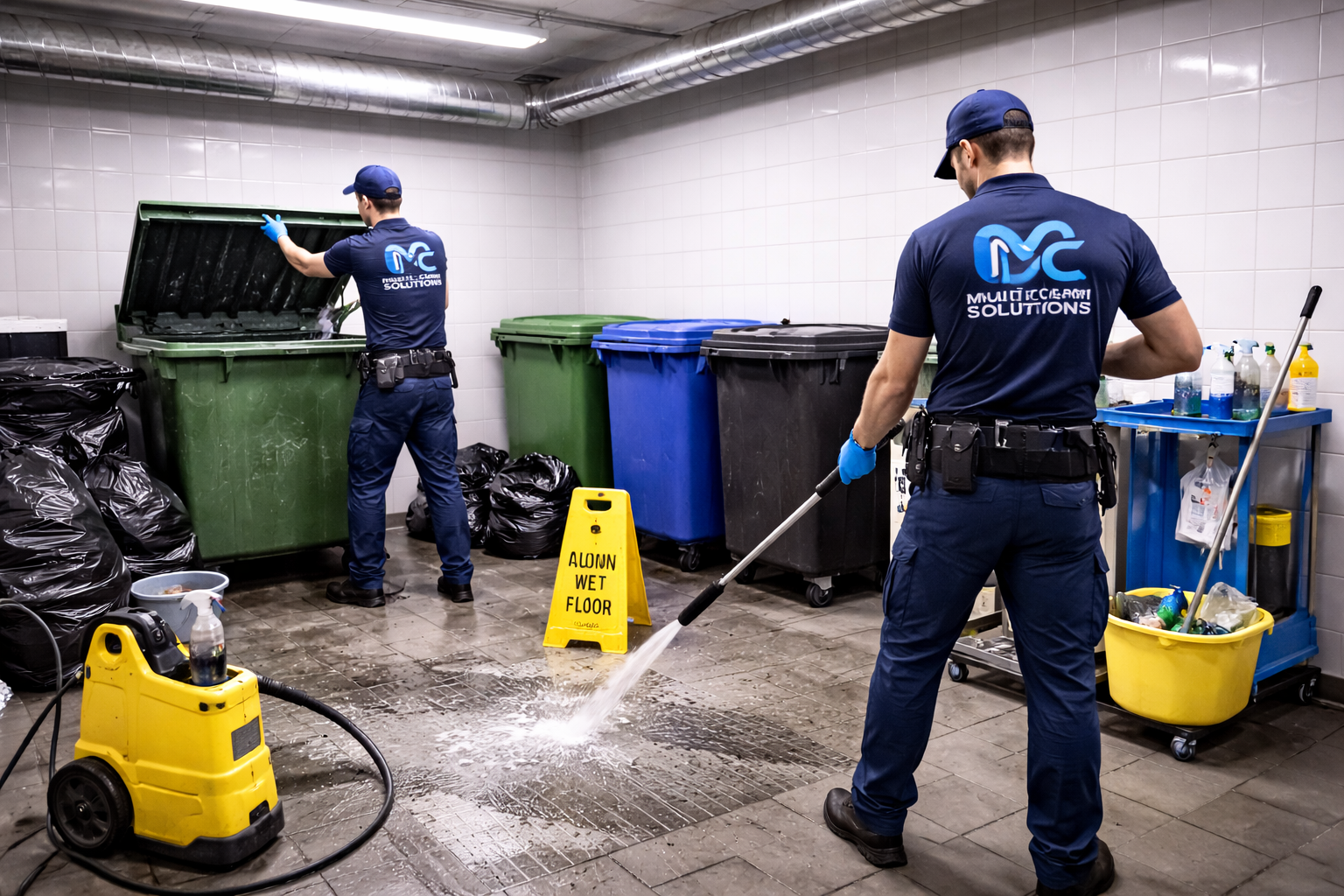 Garbage rooms cleaning